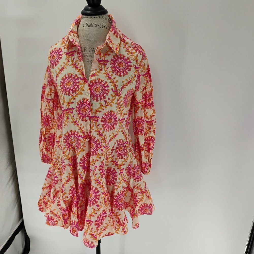 ZARA DRESS WITH LONG SLEEVES IN THREE COLORS WITH BUTTONS AND SHOT GREAT
